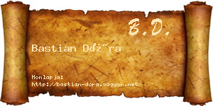 Bastian Dóra névjegykártya